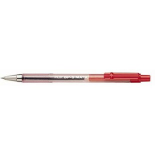 PILOT 11921 Stylo-bille BP-5 Matic Fine ecriture 0,3 mm encre Classique 800m Retractable Corps Translucide Rechargea