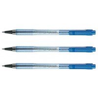 PILOT Lot de 3 Stylos a bille retractable BPS-Matic Pointe Fine Bleu