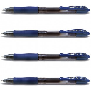 PILOT Stylo Roller encre Gel G2 10 Pointe Large 1 mm Bleu