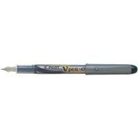 PILOT Stylos Plume Jetable V-Pen SILVER Pte Moyenne Noir