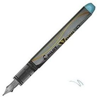 PILOT Stylos Plume Jetable V-Pen SILVER Pte Moyenne Turquoise