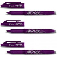 PILOT Lot de 3 Stylos roller FriXion Ball 0,7 Violet