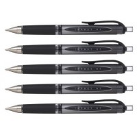 Uniball Lot de 5 stylos gel gel IMPACT RT UMN 15210S N Noir