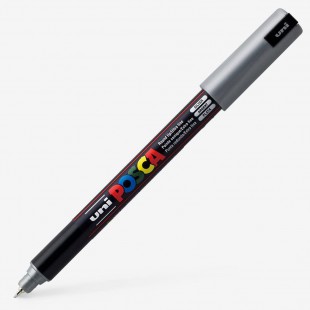 UNI-BALL Marqueur Pte calibree extra-fine POSCA PC1MR 0,7mm Argent