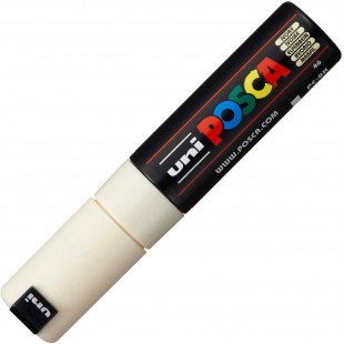 Uni-Ball Posca Marqueur a bout cisele Large - Ivoire