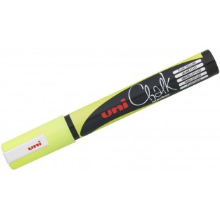 Uni 140020000 Marqueur de craie pour pointes de balles de 1,8 a  2,5 mm - Jaune fluorescent