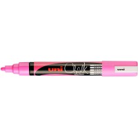 UNI-BALL Marqueur craie Pte conique moyenne CHALK Marker PWE5M 1,8 - 2,5mm Rose Fluo