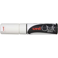Uni 140095000 Marqueur de craie a pointe large, burin 8 mm - Blanc