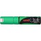 Marqueur de craie Uni 140129000 8 mm a pointe biseautee - Vert fluorescent