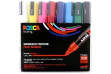 Posca Acrylic Paint Marker Set, 8 Color Medium, PC-5M (PC5M 8)