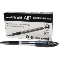 Stylos a bille Air UB-188-L, encre Super Ink noire, encre permanente, pointe sensation stylo plume, paquet de 12 un