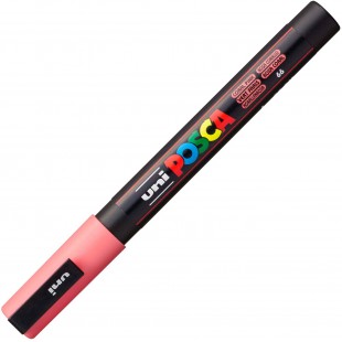 uni-ball Marqueur Uni Posca 186527 - Pointe ogive fine - 0,9-1,3 mm - Rose corail, rose