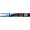 uni-ball Marqueur de fenetre et de craie UNI CHALK avec pointe ogive PWE-5M, bleu metallise