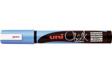 uni-ball Marqueur de fenetre et de craie UNI CHALK avec pointe ogive PWE-5M, bleu metallise