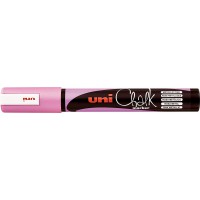uni-ball 186219 Marqueur pour fenetre et craie Uni ChALK avec pointe ogive PWE-5M Rose metallique