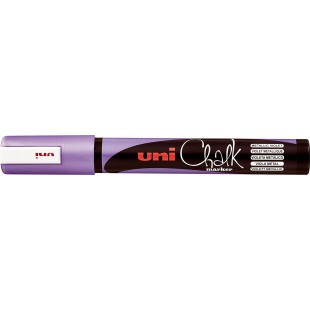uni-ball Marqueur de fenetre et de craie UNI CHALK - Avec pointe ronde PWE-5M - Violet metallise