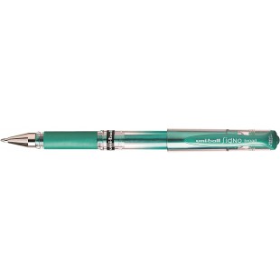 UNI-BALL Roller encre gel Signo Broad UM153 Grip Pte Large 1mm Vert Metal