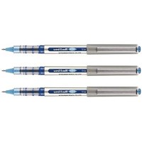 UNI-BALL Lot de 3 Rollers encre liquide EYE UB157 pointe moyenne 0,7mm bleu turquoise