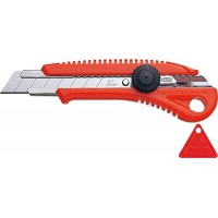 NT Cutter l 550 p, boitier en Plastique, Lame 18 mm, Rouge Noir