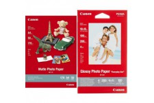 MP-101 Papier Photo Canon Mat Format A4 (50 feuilles) & GP-501 Papier Photo Glace Format 10x15cm (100 feuilles)