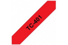 TC-401 | cassette a  ruban originale pour etiqueteuse | Noir sur Rouge | 12 mm