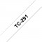 TC-291 | cassette a  ruban originale pour etiqueteuse | Noir sur Blanc | 9 mm