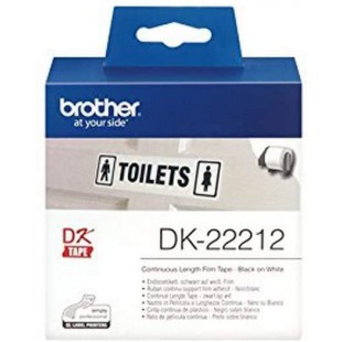 Brother DK-22212 | Rouleau de Papier Continu, Original | Noir sur Blanc | 62 mm x 15,2 m