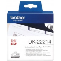 Brother DK-22214 | Rouleau de Papier Continu, Original | Noir sur Blanc | 12 mm x 30,48 m