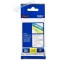BROTHER - TZE135 - RUBAN LAMINe ET PReDeCOUPe - 12 MM - BLANC/TRANSPARENT