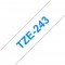 TZE243 Ruban 18 mm Bleu/Blanc