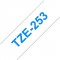 TZe-253 | Ruban original Lamine | 24 mm | Bleu sur fond Blanc | 8M