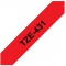 TZe-431 | Ruban original Lamine | 12 mm | Noir sur fond Rouge | 8M