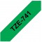 TZe-741 | Ruban original Lamine | 18 mm | Noir sur fond Vert | 8M