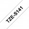 TZe-S141 | Ruban original Lamine adhesif puissant | 18 mm | Noir sur fond Transparent | 8M