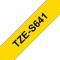 TZe-S641 | Ruban original Lamine adhesif puissant | 18 mm | Noir sur fond Jaune | 8M