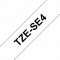 Brother TZe-SE4 |Ruban original Lamine securitaire adhesif puissant | 18 mm | Noir sur fond Blanc | 8M