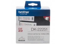 Brother DK-22251 Rouleau de Papier Continu, Original Noir sur Blanc 62 mm x 15,24 m