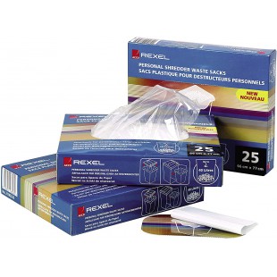 Rexel Sacs Plastiques pour Destructeurs a  Large Entree, Volume : 175L, Paquet de 100, 40095
