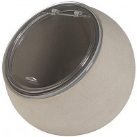 Service de table Moon - Ensemble 2 pieces : 1 bol en melamine (Ø 19cm) + 1 couvercle a  charniere avec joint en silicone, Gris