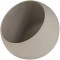 Service de table Moon - Ensemble 2 pieces : 1 bol en melamine (Ø 19cm) + 1 couvercle a  charniere avec joint en silicone, Gris