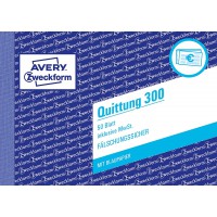 Avery Zweckform 300 recu avec TVA (A6 Paysage, avec 1 feuilles de papier bleu blanc 50 feuilles)