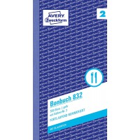 Avery Zweckform 832 Bonbuch (compacte Bloc avec 300 bons, serveur de N ° 2, 2 x 50 feuilles) Jaune/blanc