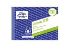 Avery Zweckform 1250 Quittung TVA indiquee separement (A6 horizontal, 100 Feuilles) Blanc