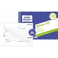 AVERY Zweckform 1255 Bloc de recus A6 paysage avec TVA - Certifie par des experts droits - 100 feuilles - 100% recyc