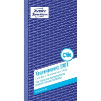 Avery Zweckform 1301 Jour Rapport (105 x 200 mm, avec 2 feuilles de papier bleu, 2 x 50 feuilles) Blanc/Jaune