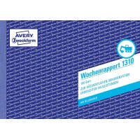 Avery Zweckform 1310 Semaine Rapport (A5 horizontal, avec 2 feuilles de papier bleu blanc 100 feuilles)