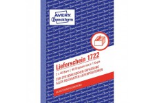 Avery Dennison Zweckform 1722 lieferschein, DIN A6, autocopiant, 2 x 40 feuilles, blanc, jaune