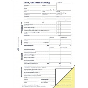 Avery Zweckform 1759 de recompense/paie, DIN A4, autocopiant, 2 x 40 feuilles, 1 piece Blanc/jaune