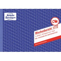 Avery Dennison Zweckform 1772 hebdomadaire Rapport livre A5 2 x 40 pages
