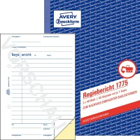 Avery Zweckform 1775 realisateur Rapport (A5, autocopiant, 2 x 40 feuilles) Blanc/Jaune
